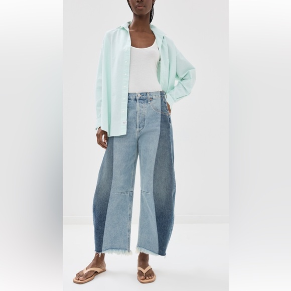 NWT Citizens of Humanity Pieced Horseshoe Jeans in Fracture - Picture 4 of 9